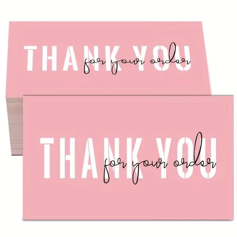 Pink Thank You Cards, 50 pieces, NEW